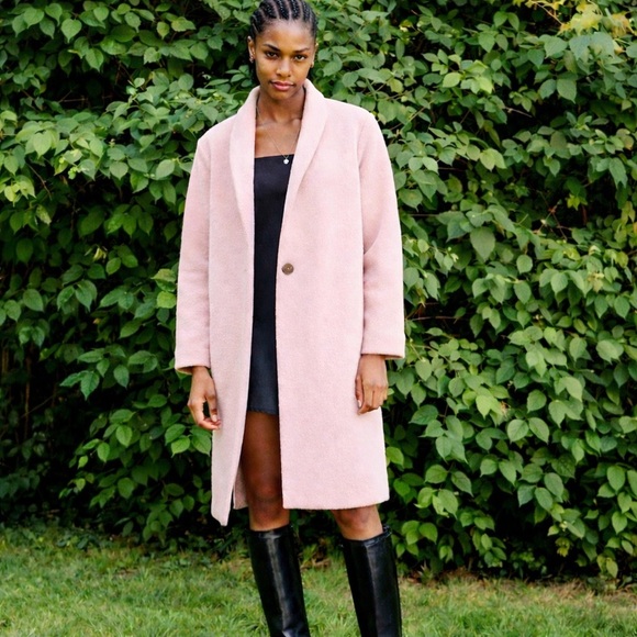 Wilfred Jackets & Blazers - Aritzia Wilfred Dujardin 100% Merino Wool Long Coat XS Blush Pink